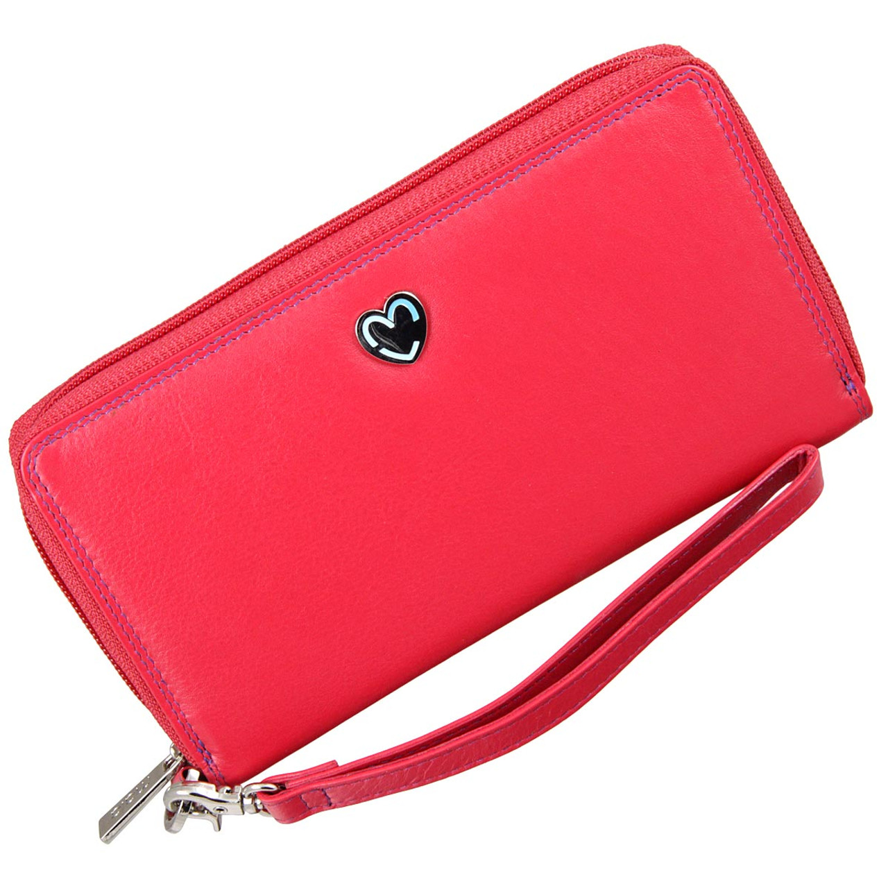 Leather Zip Around Purse With RFID Protection : Tabitha 3276 Pink