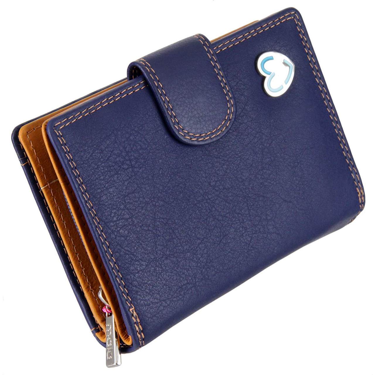 Small navy leather on sale purse