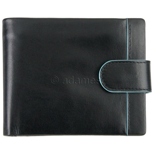 Golunski Men's Leather Wallet 5-554 Black/Blue : Front