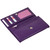 Mala Leather Origin Purse with RFID Shielding: 3272 Purple Open