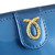 Launer small rope logo purse 685 ice blue patent logo