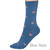 Thought Women's Bamboo Socks SPW694 Cretia Heart: Blue Slate. 1 sock on model's foot
