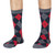 Thought Bamboo Socks for Men. SPM703 'Philip Argyll' : Dark Grey - two socks shown on a model's feet