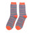 Mr Heron Thin Stripe Socks: Grey - Loose Pair