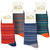 Mr Heron Thin Stripe Socks: Multipack of 4 pairs