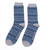 Mr Heron Thin Stripe Socks: Navy - Loose Pair