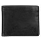 Italian Leather Wallet Tumble & Hide 2020 Black : Front