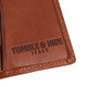 Tumble and Hide Italian Leather Small Wallet 2068 Cognac : Logo