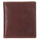 Tumble and Hide Italian Leather Small Wallet 2068 Brown : Front