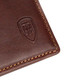 Tumble and Hide Italian Leather Small Wallet 2068 Brown : Logo