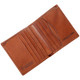 Tumble and Hide Italian Leather Small Wallet 2068 Cognac : Open