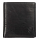 Tumble and Hide Italian Leather Small Wallet 2068 Black : Front