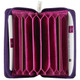 Mala Leather Origin Concertina Card RFID Blocking  ML552 Purple Open3