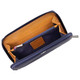 Zip Around Purse RFID Protection Mala Leather Tabitha 3276 Navy: Open 1