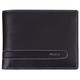 Leather wallet with coin-pocket axis-165 black-purple : front