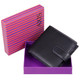 Leather wallet with coin-pocket axis-163 black-purple : Box