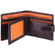 Leather wallet with coin-pocket axis-163 brown/amber : Open 1