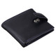 Leather Wallet with ID/Pass Window Mala Axis-146 Black/Blue : Tab