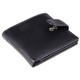 Leather Wallet with ID/Pass Window Mala Axis-146 Black/Purple : Tab