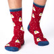 Thought Men's Bamboo Socks : SPM341 Snowman - Christmas Red 2