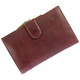 Tumble & Hide Italian Leather Frame Purse Brown : Front