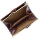 Tumble & Hide Italian Leather Frame Purse Brown : Coin Section