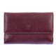 Tumble and Hide Large Italian Leather Purse 1260 Plum : Front