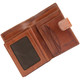 Tumble & Hide Italian Leather Purse with a Tab & Zip :1263 THV Cognac : Open 2