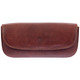 Tumble & Hide Italian Leather Glasses Case 4303 THV Brown : Front