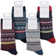 Thought Bamboo Socks for Men. SPM576 'Reginald' Fair Isle : 4 Pairs