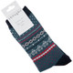 Thought Bamboo Socks for Men. SPM576 'Reginald' Fair Isle : Denim Pair