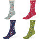 Thought Women's Bamboo Socks SPW671 Lucille: 4 colours shown on feet
