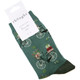 Thought Women's Bamboo Socks SPW711 Helen Bike : Holly Green - one sock shown on model's foot