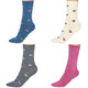 Thought Women's Bamboo Socks SPW694 Cretia Heart : 4  pairs on model's feet