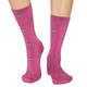Thought Women's Bamboo Socks SPW694 Cretia Heart: Violet Pink. 1  pair on model's feet
