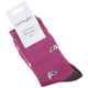 Thought Women's Bamboo Socks SPW692 Lula Cat: Violet Pink. 1 folded pair with tag 