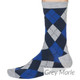 Thought Bamboo Socks for Men. SPM703 'Philip Argyll' : Grey Marle - one sock shown on a model's foot