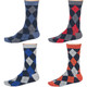 Thought Bamboo Socks for Men. SPM703 'Philip Argyll' : the 4 colours shown on model's feet