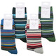 Thought Bamboo Socks for Men. SPM702 'Watson Stripe' : 4 folded pairs showing colour options