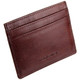 Slim Card Wallet Mala Leather Toro Brown618:  Showing the back view