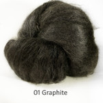 Mohair Silk yarn in dyed colours by Sanjo Silk. Colour 01 Graphite Mohair Silk yarn in dyed colours by Sanjo Silk. Colour 01 Graphite