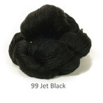 99 Jet Black  30/2 Spun Silk by Sanjo Silk 99 Jet Black  30/2 Spun Silk by Sanjo Silk