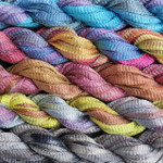 100% Silk Ridged Ribbon in Handpainted colours by Sanjo Silk 100% Silk Ridged Ribbon in Handpainted colours by Sanjo Silk