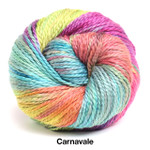 50% Silk 50% Cotton 5/2 Yarn in Handpainted Colourways from Sanjo Silk
