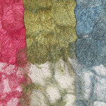 Twin sets of dyed Ceranchia 4X6 cocoon sheets by Sanjo Silk