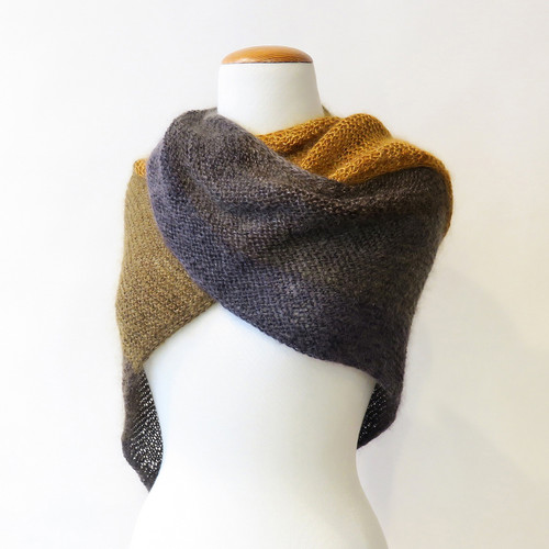 Colour Shift Shawl Knit Kit by Sanjo Silk