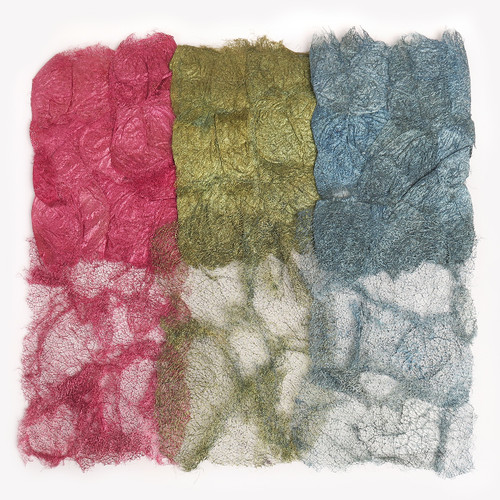 Twin sets of dyed Ceranchia 4X6 cocoon sheets by Sanjo Silk