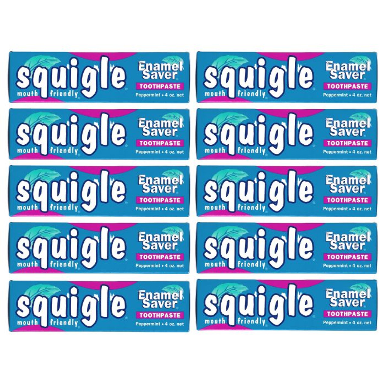 Squigle Enamel Saver Toothpaste with Xylitol and FLUORIDE - 4 oz tubes -  Made in the USA