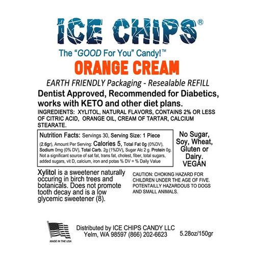 Orange Cream Ice Chips - 5.28 oz. bag