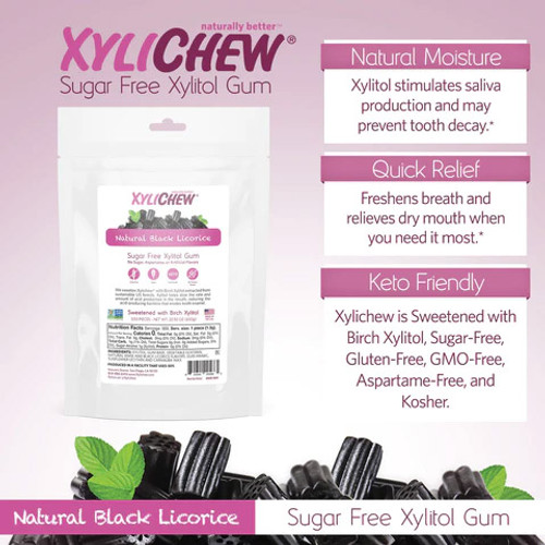 XyliChew Sugar Free Xylitol GUM - 500 pc. resealable bag - Made in the USA